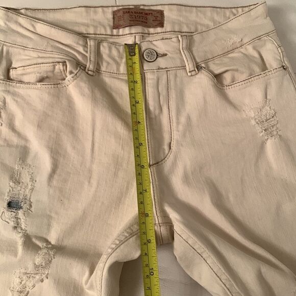 Zara Basic Heritage Skinny Distressed Denim Women’s Jeans Size 4 - Picture 4 of 13